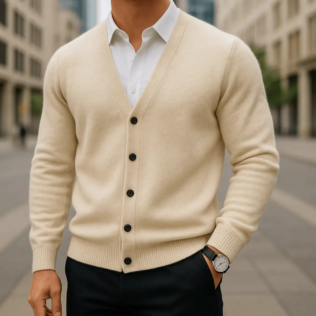 Cardigan da uomo in cashmere Renard
