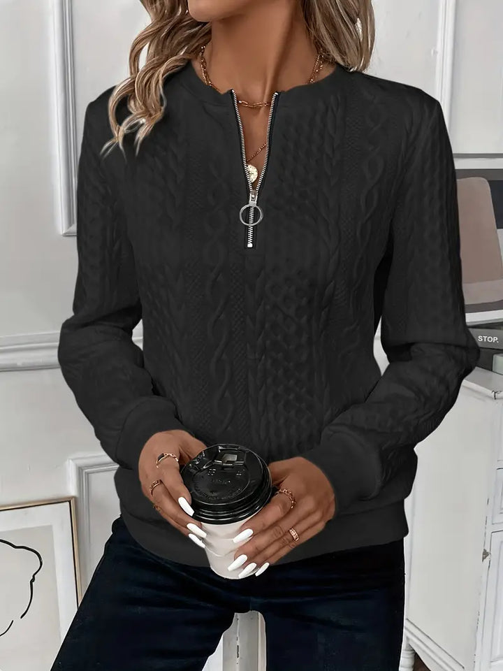 Pull chaud zippé au design élégant