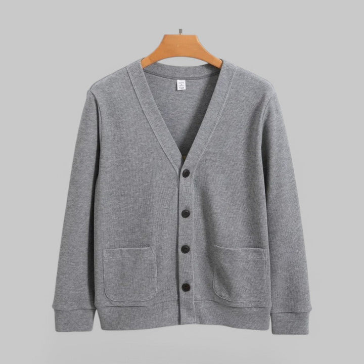 Cardigan en laine Lisbon pour homme avec fermeture boutonnée sur le devant