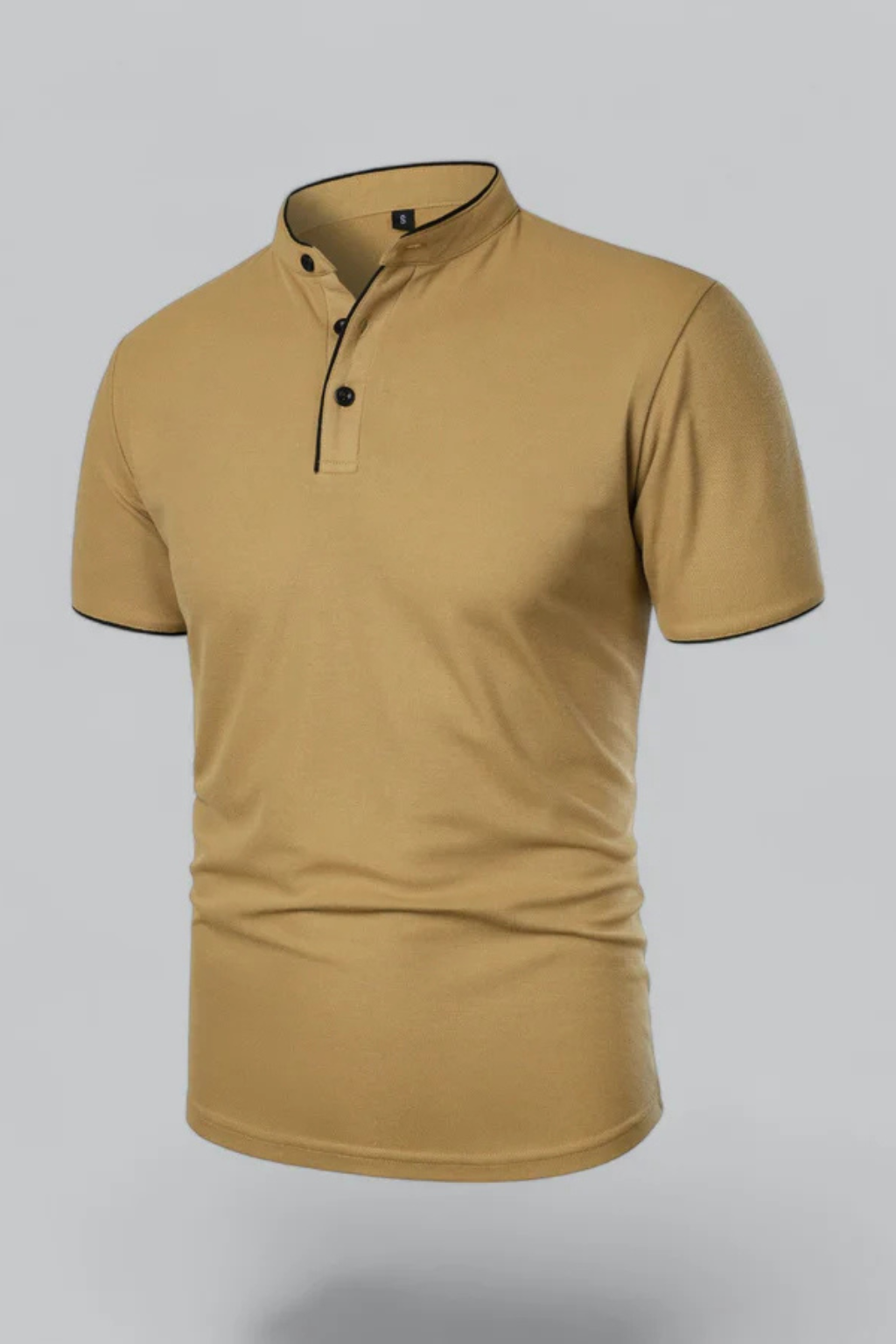 Rafferty - Men Collarless Short Sleeve Polo Shirt