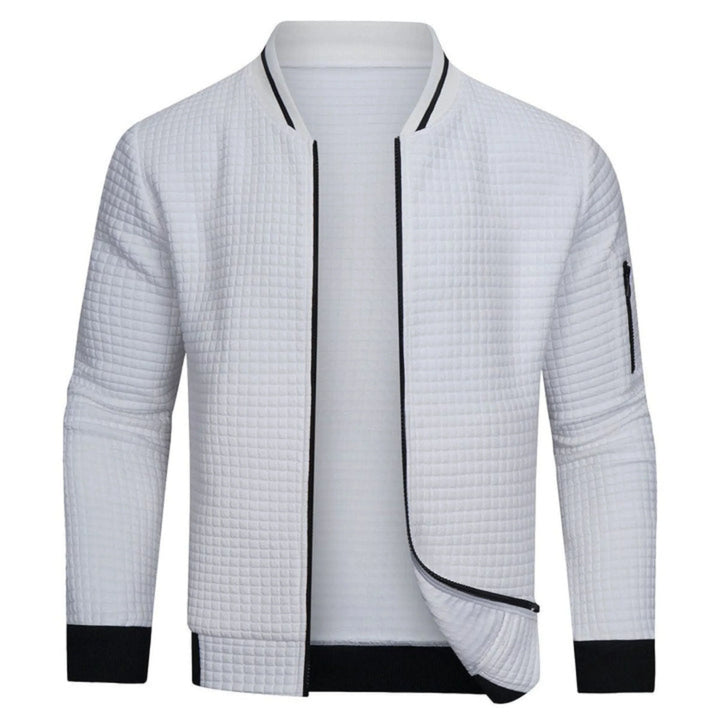 Blouson bomber à carreaux monochromes pour homme