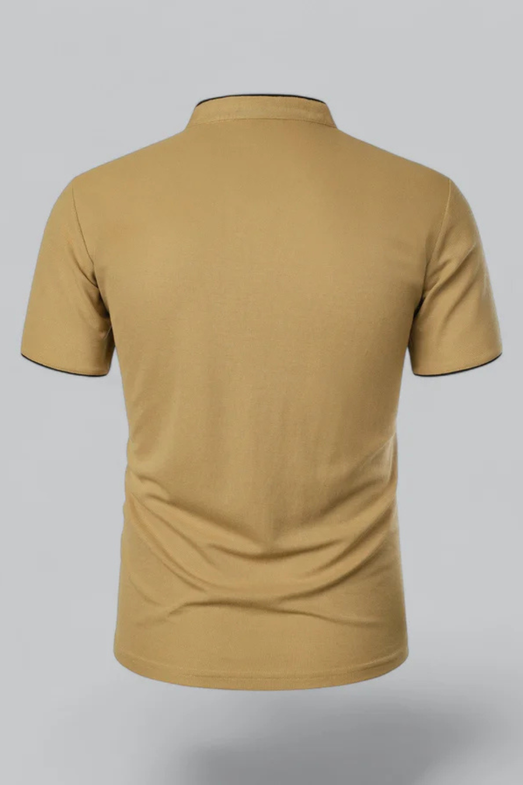 Rafferty - Men Collarless Short Sleeve Polo Shirt