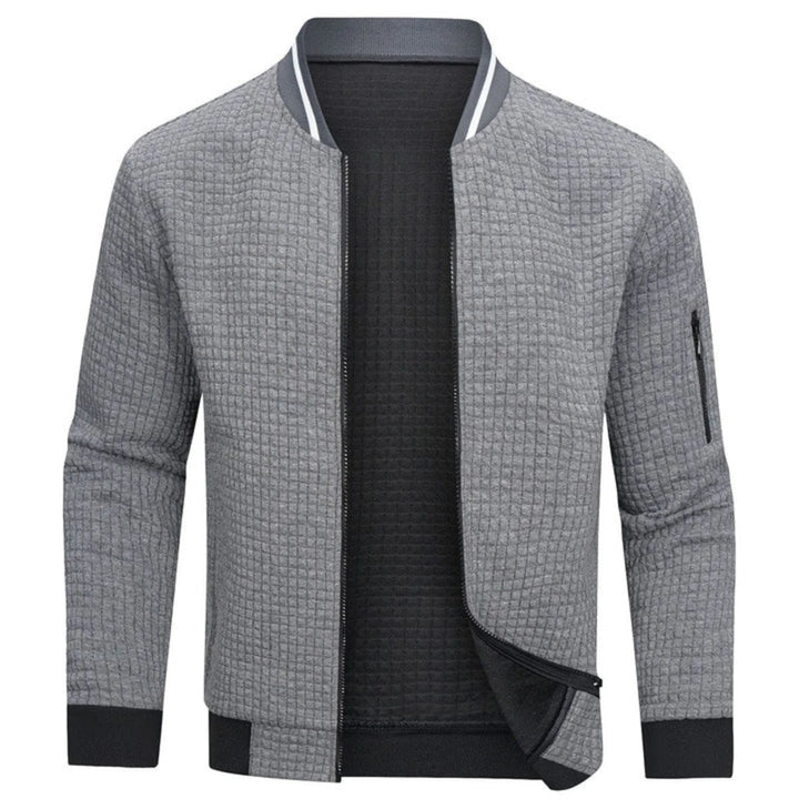 Blouson bomber à carreaux monochromes pour homme