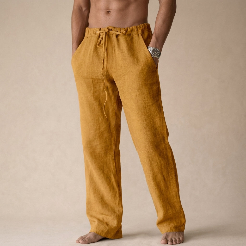 Eligio Linen Trousers with a Straight Leg