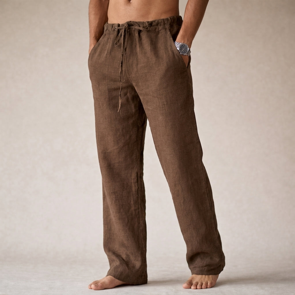 Eligio Linen Trousers with a Straight Leg