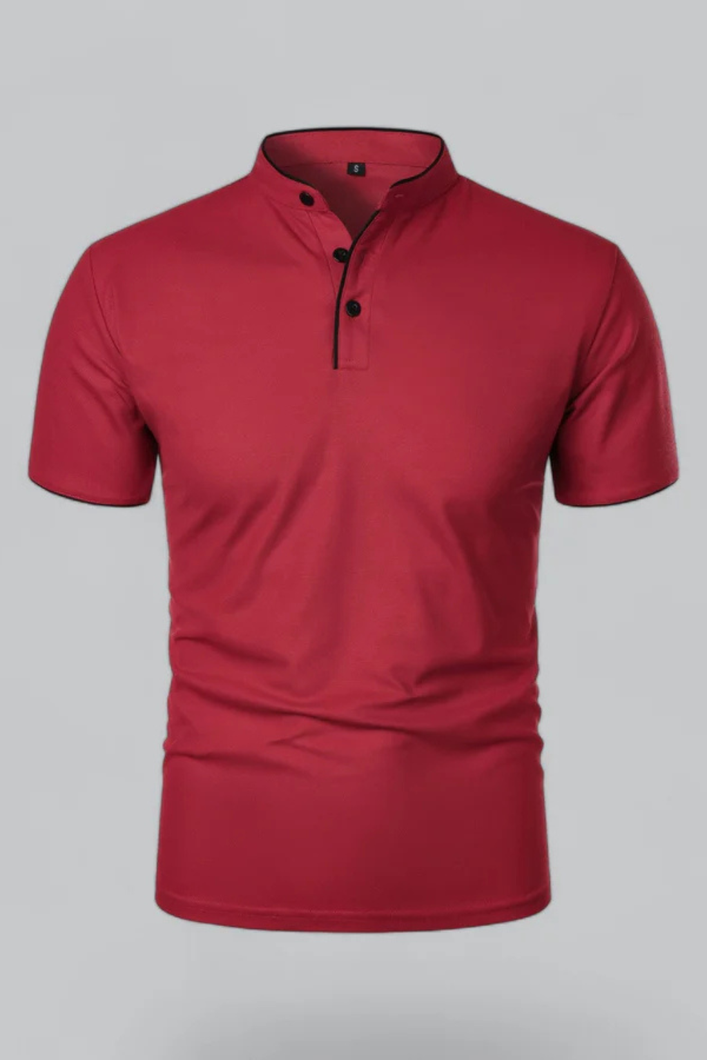 Rafferty - Men Collarless Short Sleeve Polo Shirt