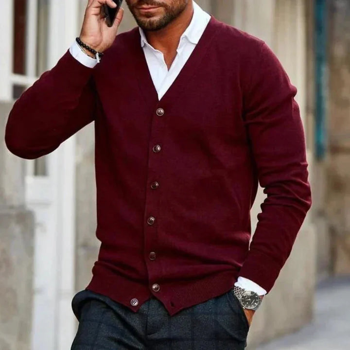 Cardigan da uomo in cotone dallo stile casual