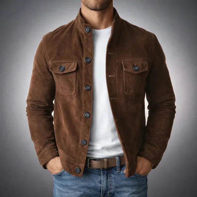 Jacob | Veste classique en daim à poches