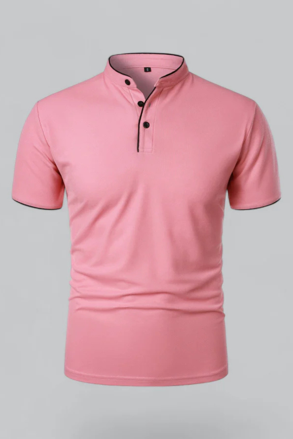 Rafferty - Men Collarless Short Sleeve Polo Shirt