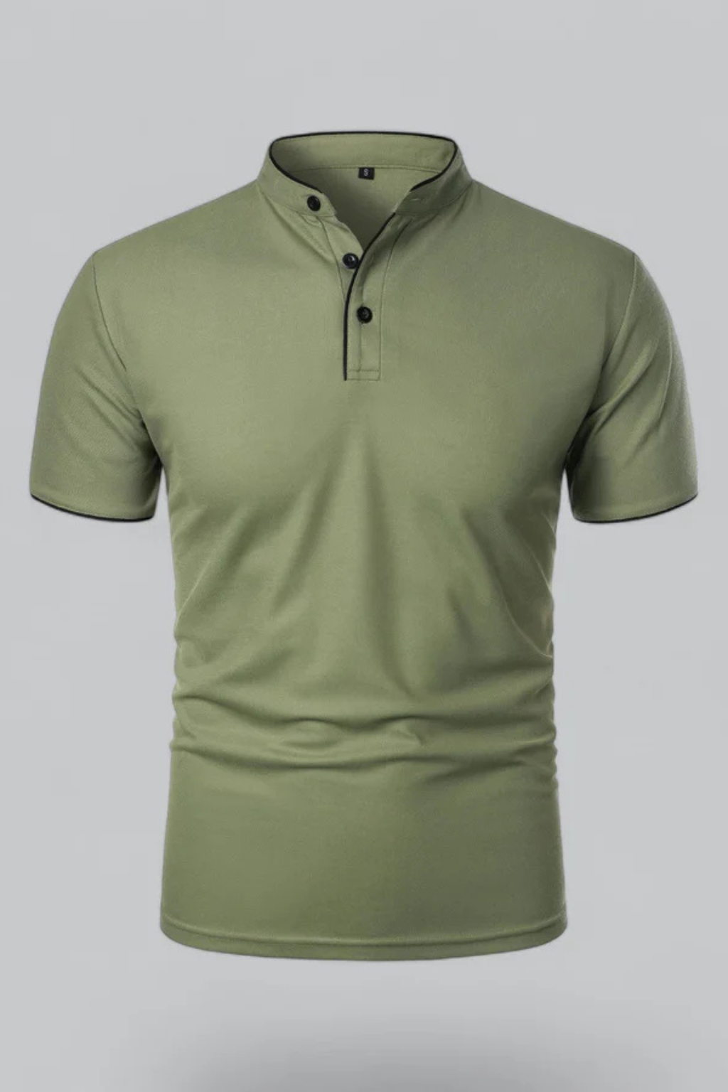 Rafferty - Men Collarless Short Sleeve Polo Shirt