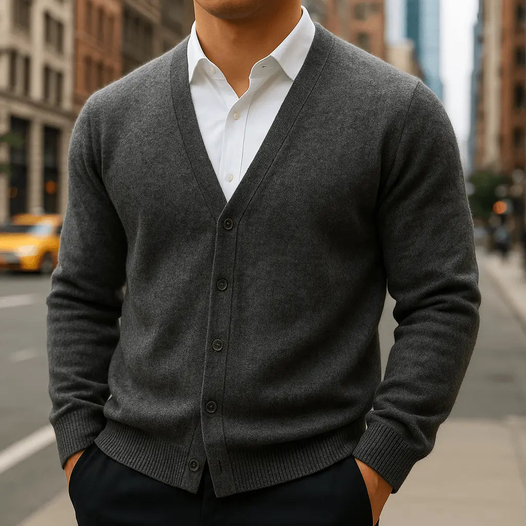 Cardigan da uomo in cashmere Renard