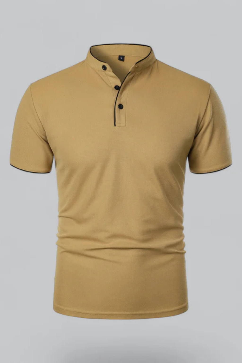 Rafferty - Men Collarless Short Sleeve Polo Shirt