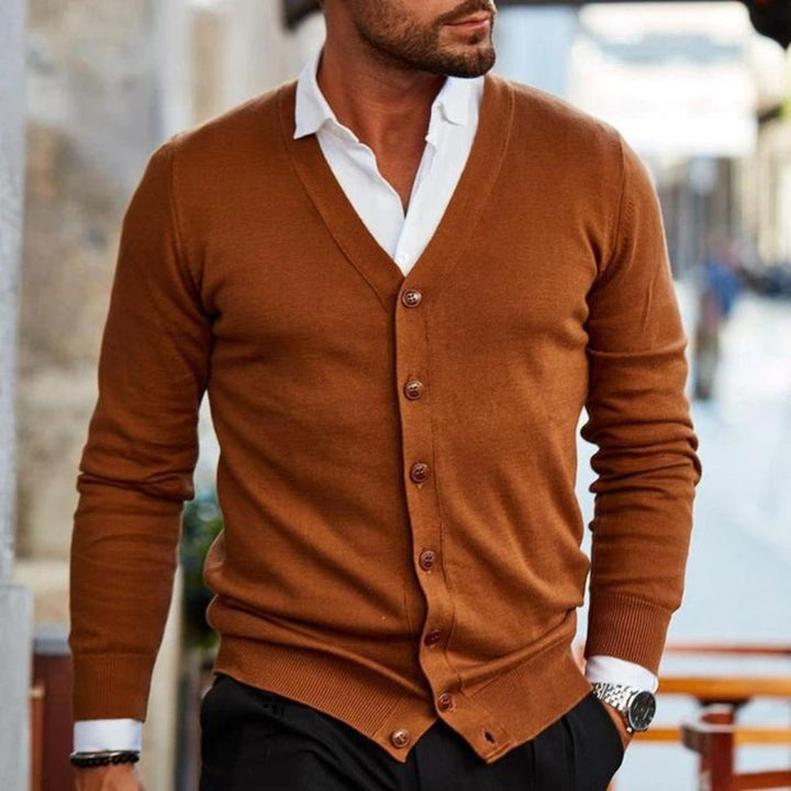 Cardigan da uomo in cotone dallo stile casual