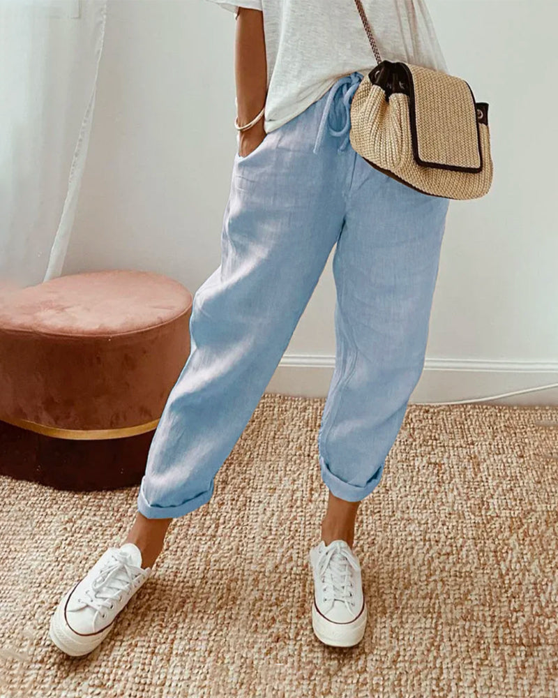 Breathable Comfort Cotton Pants | Moisture-Wicking
