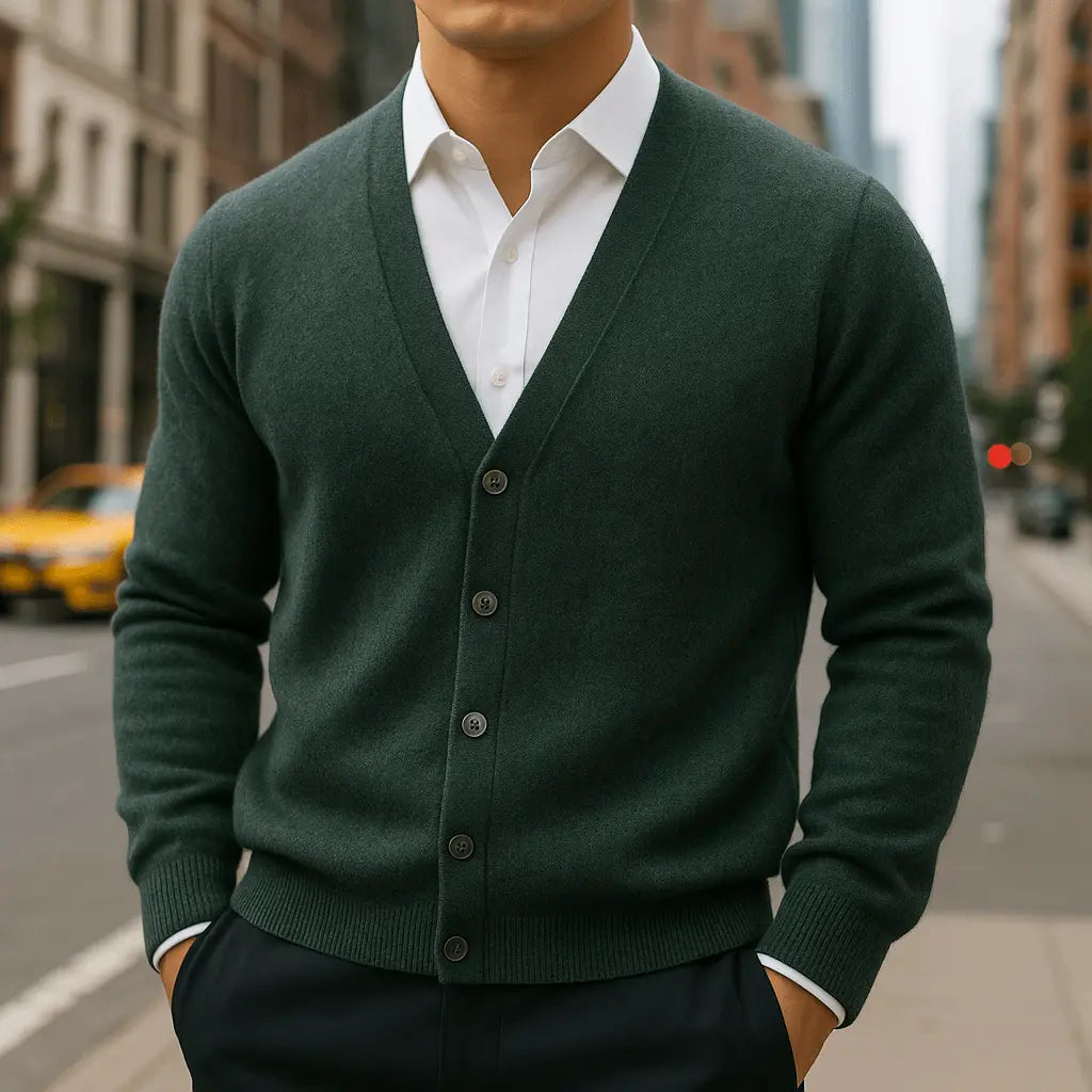 Cardigan da uomo in cashmere Renard