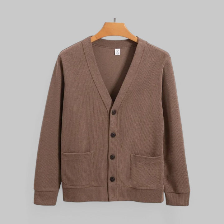 Cardigan en laine Lisbon pour homme avec fermeture boutonnée sur le devant