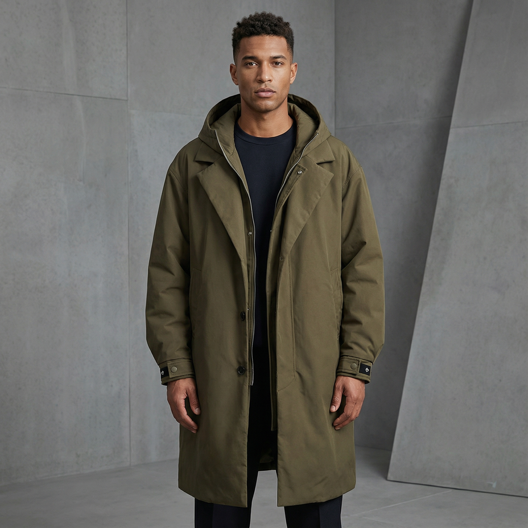 Jason - Gabardina utilitaria moderna para hombre