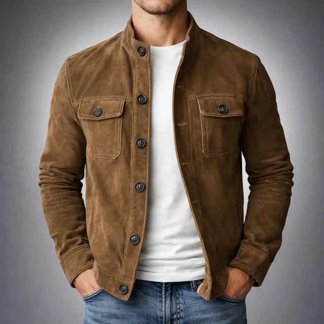 Jacob | Veste classique en daim à poches