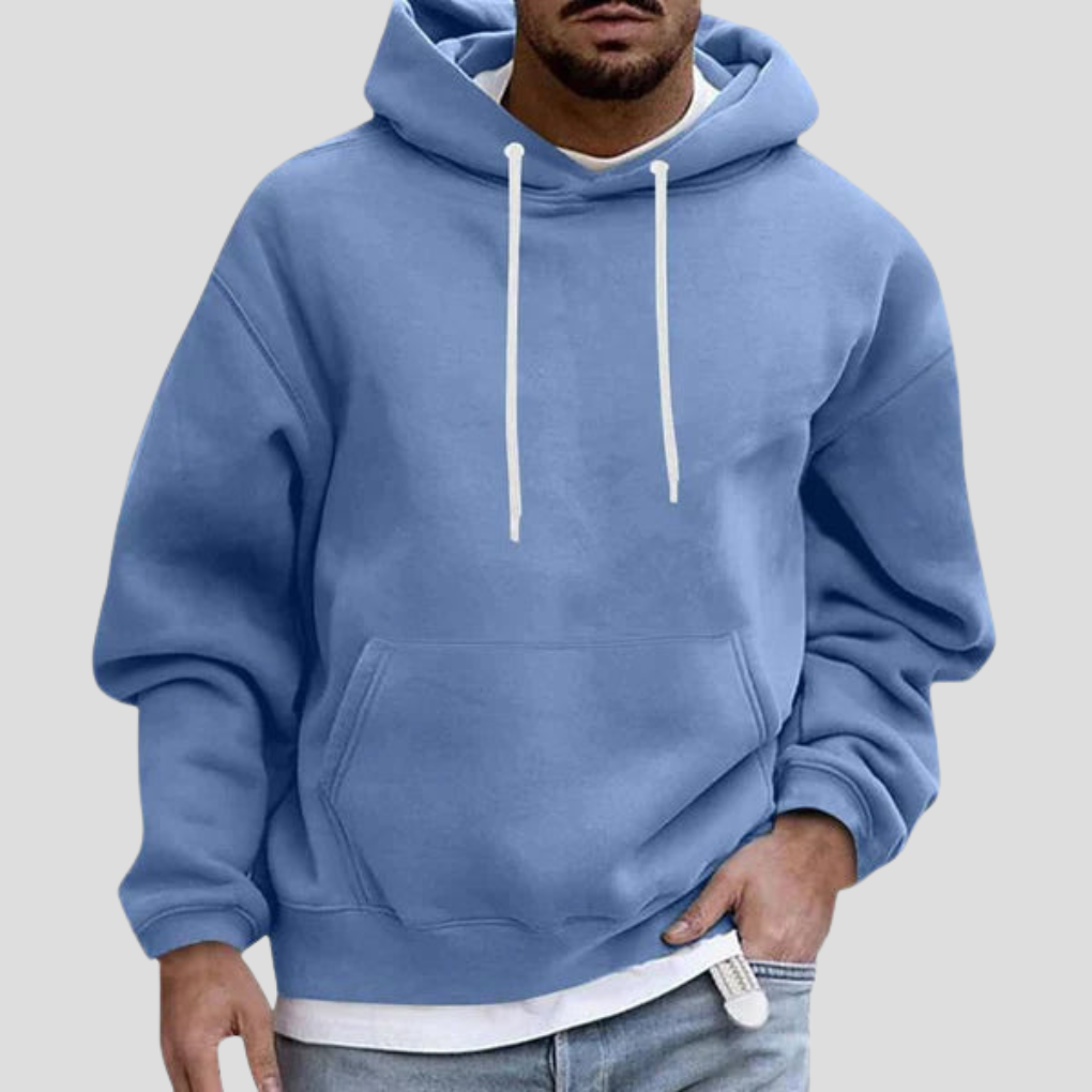 Sudadera con capucha y bolsillos para hombre