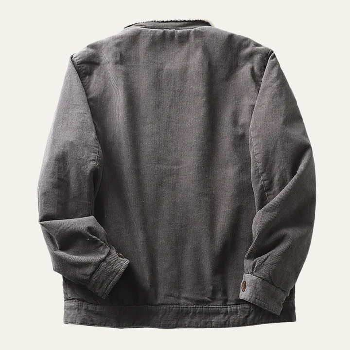 Chaqueta informal de pana con botones para hombre