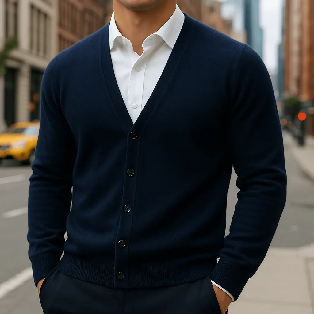 Cardigan da uomo in cashmere Renard
