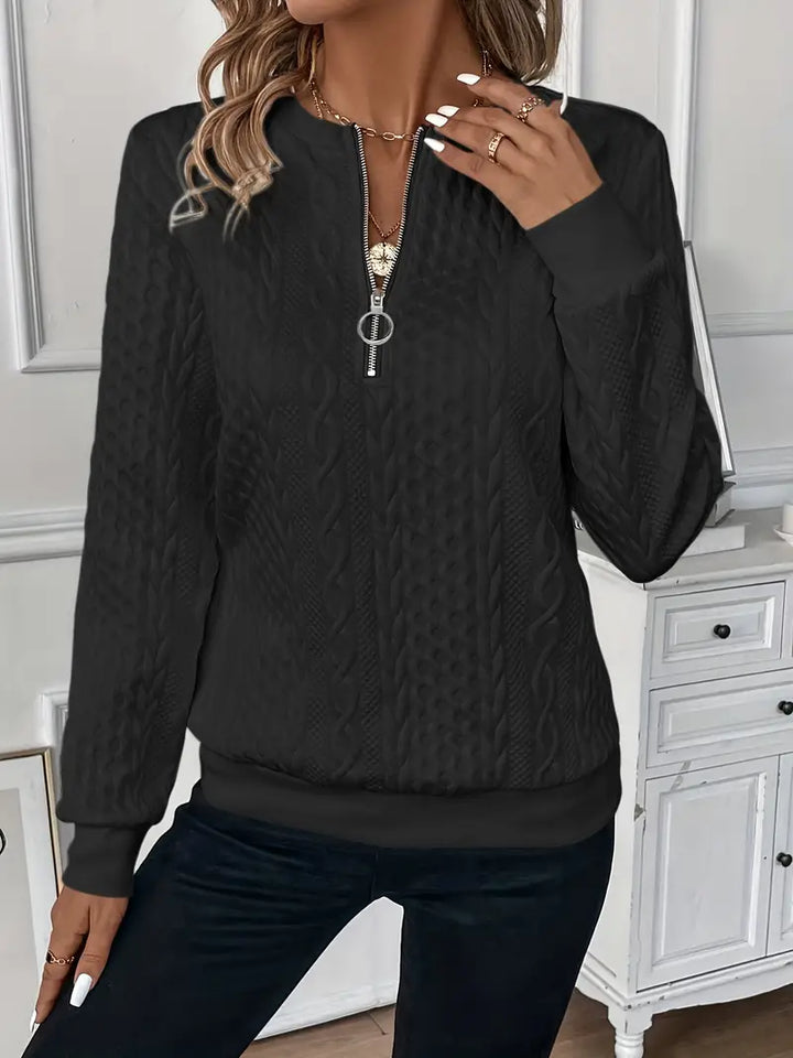 Pull chaud zippé au design élégant