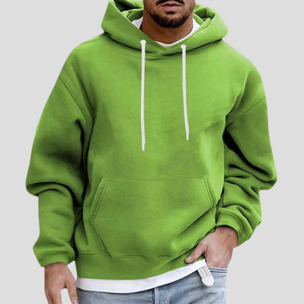 Sudadera con capucha y bolsillos para hombre