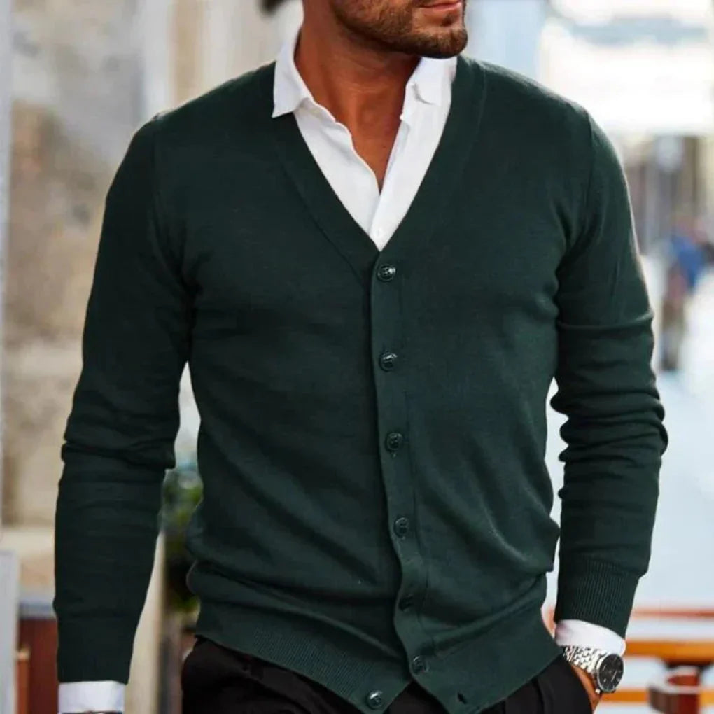 Cardigan da uomo in cotone dallo stile casual