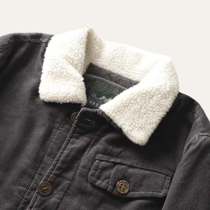 Chaqueta informal de pana con botones para hombre