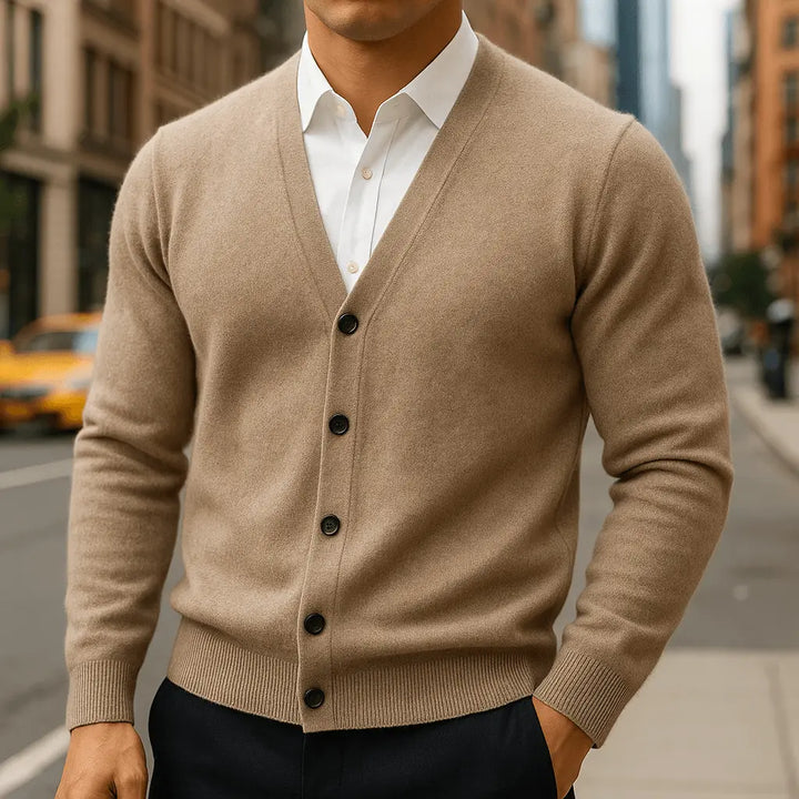 Cardigan da uomo in cashmere Renard