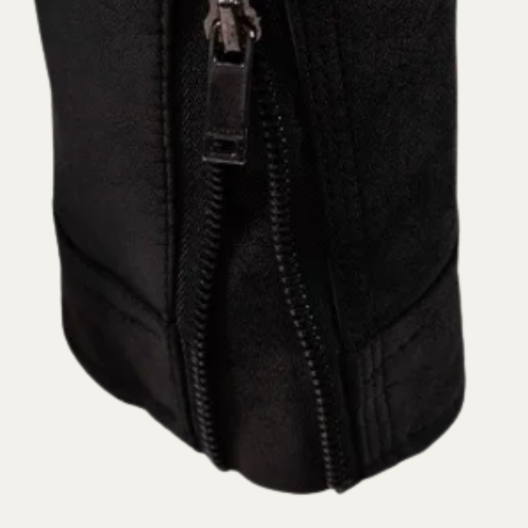 Veste de motard décontractée en cuir à fermeture zippée pour homme