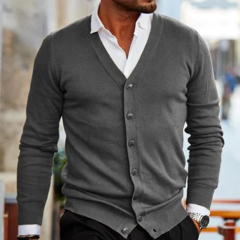 Cardigan da uomo in cotone dallo stile casual