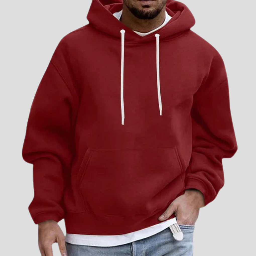 Sudadera con capucha y bolsillos para hombre