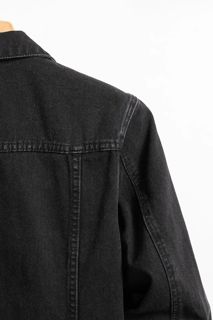 Veste en jean classique boutonnée pour homme