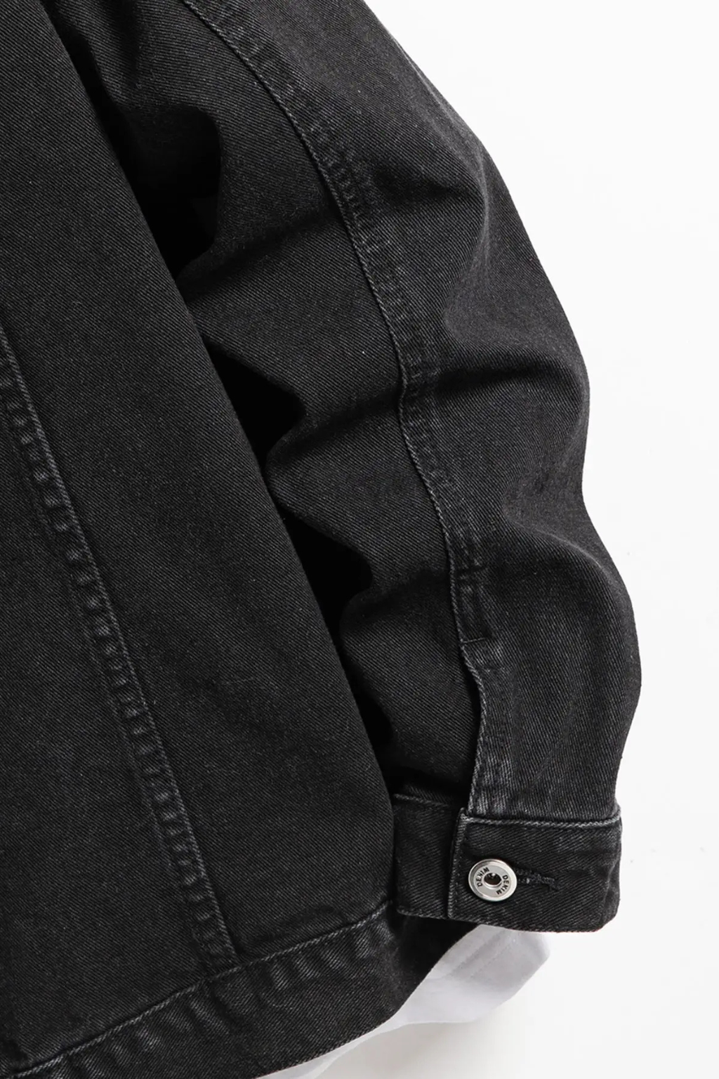 Veste en jean classique boutonnée pour homme