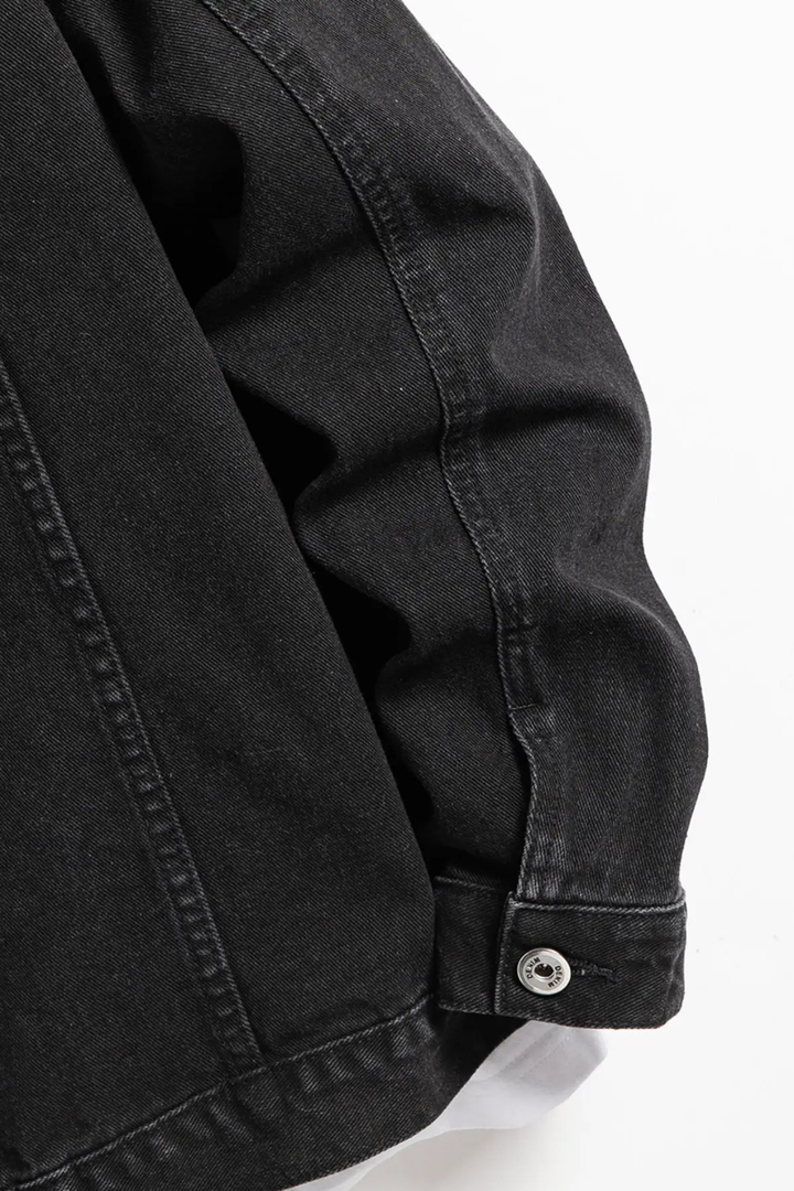 Veste en jean classique boutonnée pour homme