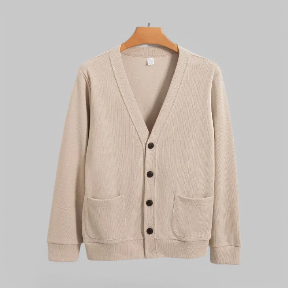 Cardigan en laine Lisbon pour homme avec fermeture boutonnée sur le devant