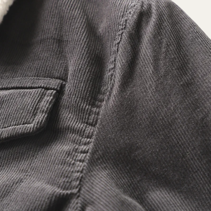 Chaqueta informal de pana con botones para hombre