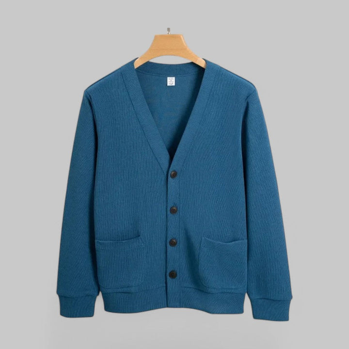 Cardigan en laine Lisbon pour homme avec fermeture boutonnée sur le devant