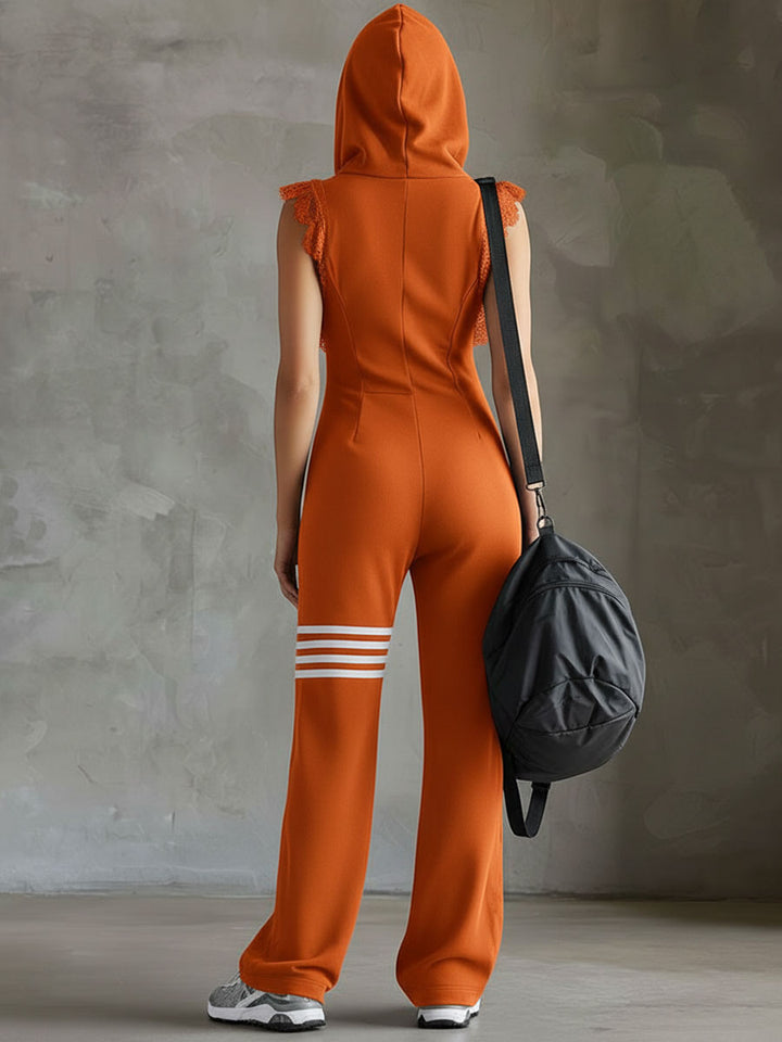 Women's Hooded Sleeveless Jumpsuit