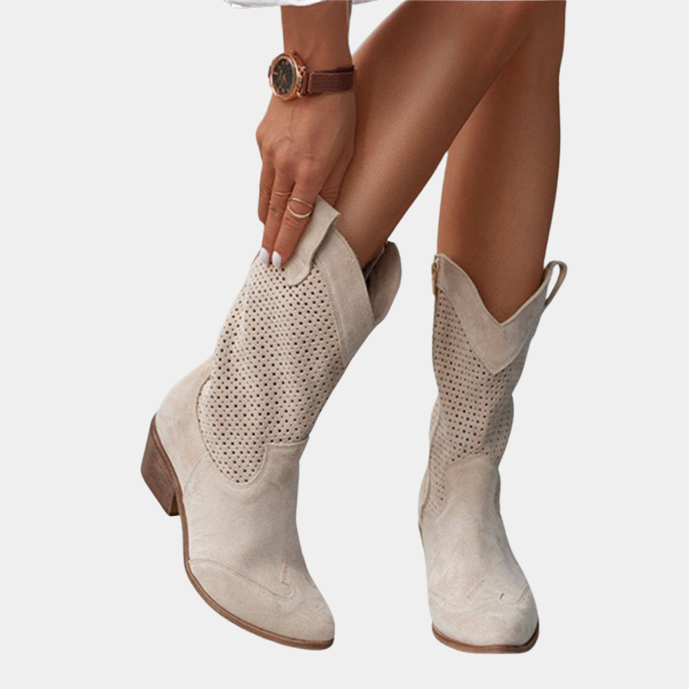 Natalie - Women's Western Style Cushioned Ankle Boots