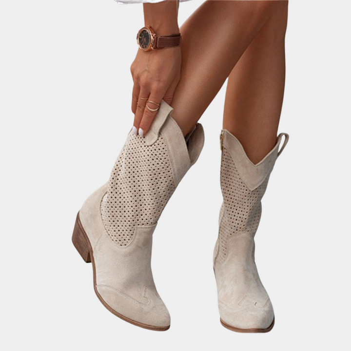 Natalie - Women's Western Style Cushioned Ankle Boots