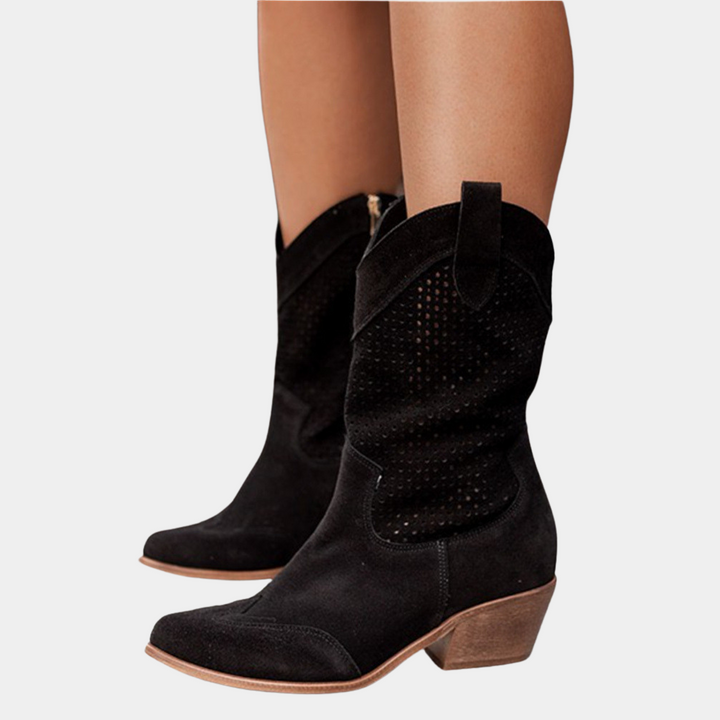Natalie - Women's Western Style Cushioned Ankle Boots