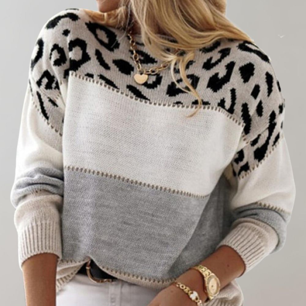 Pull à imprimé léopard pour femmes