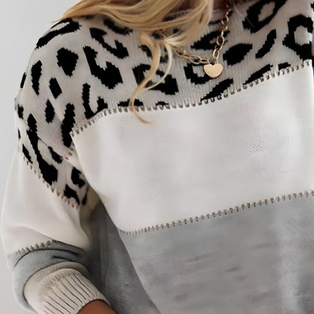Pull à imprimé léopard pour femmes
