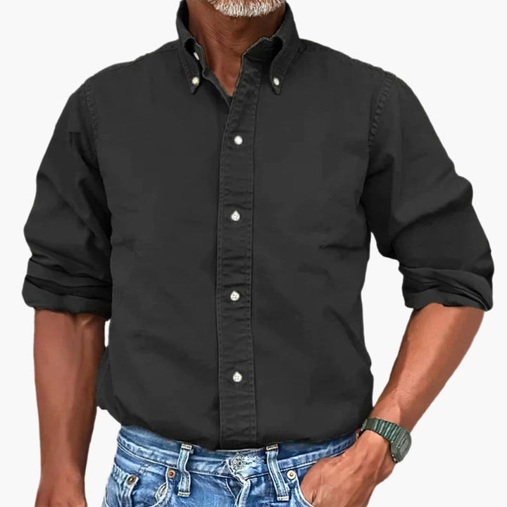 Chemise homme délavée manches longues