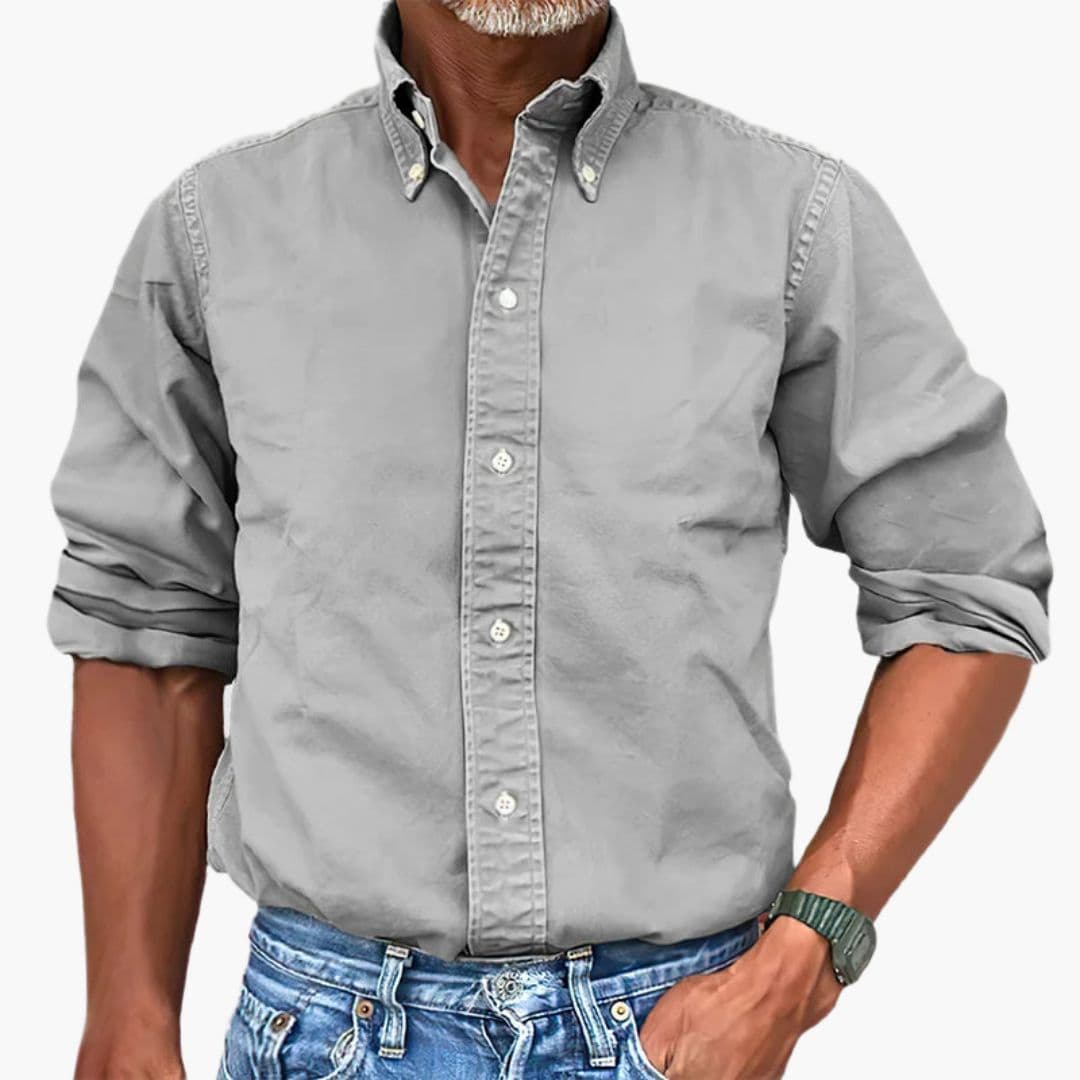 Chemise homme délavée manches longues