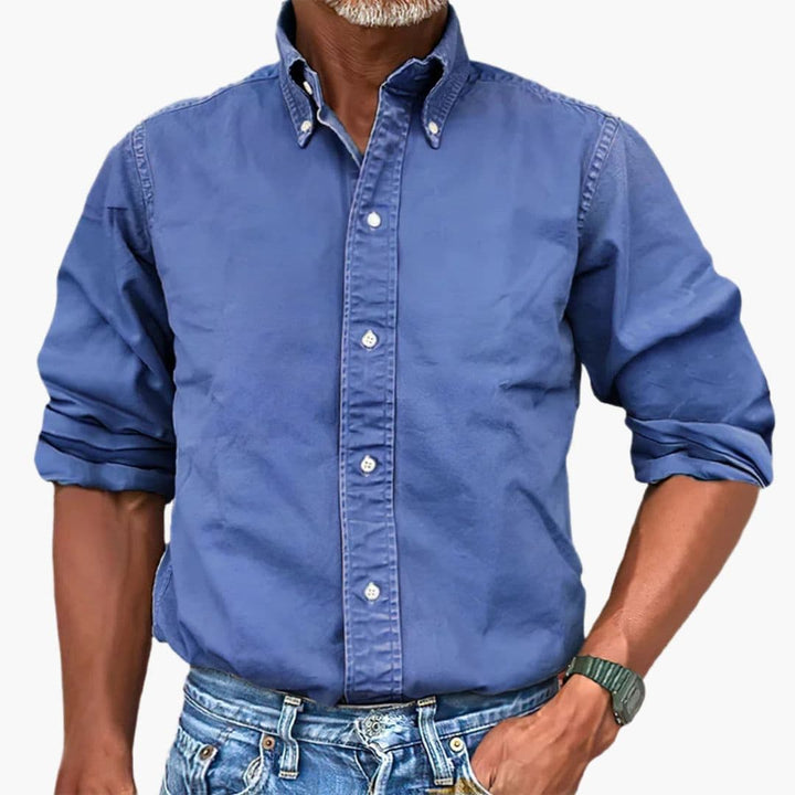 Chemise homme délavée manches longues