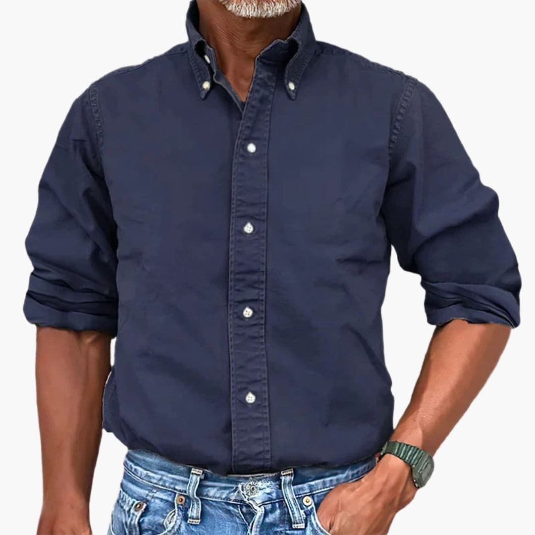 Chemise homme délavée manches longues