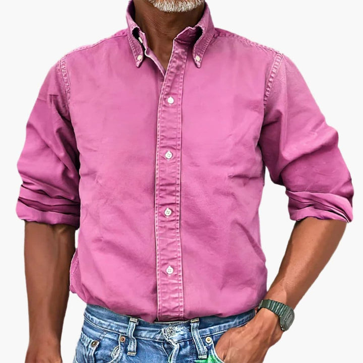 Chemise homme délavée manches longues